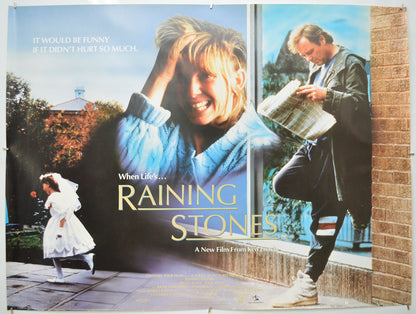 Raining Stones Original Quad Poster - Film Poster - Movie Poster