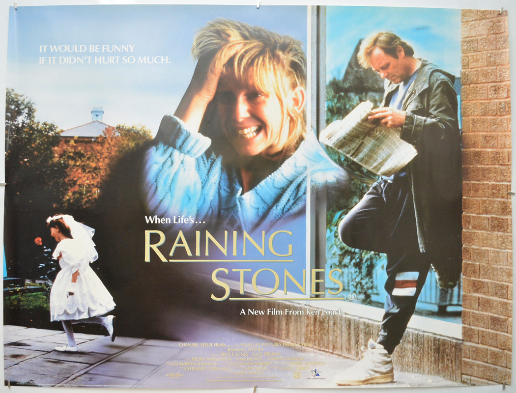 Raining Stones Original Quad Poster - Film Poster - Movie Poster