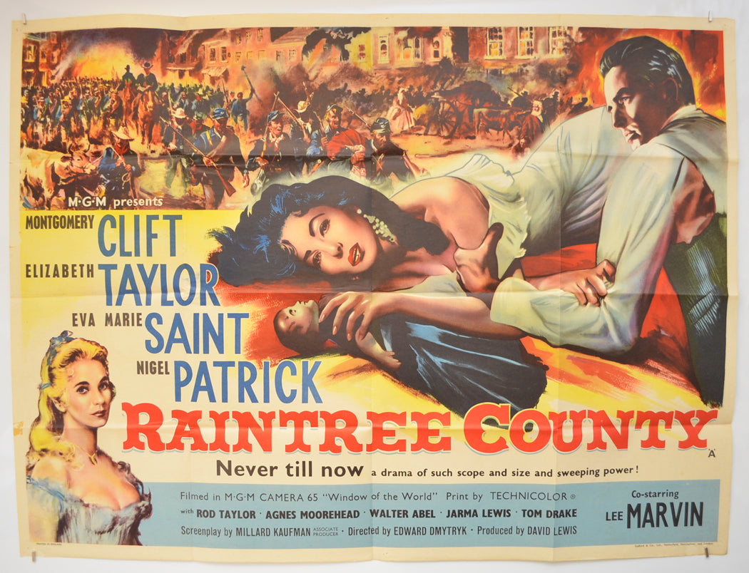 Raintree County  Original Quad Poster - Film Poster - Movie Poster