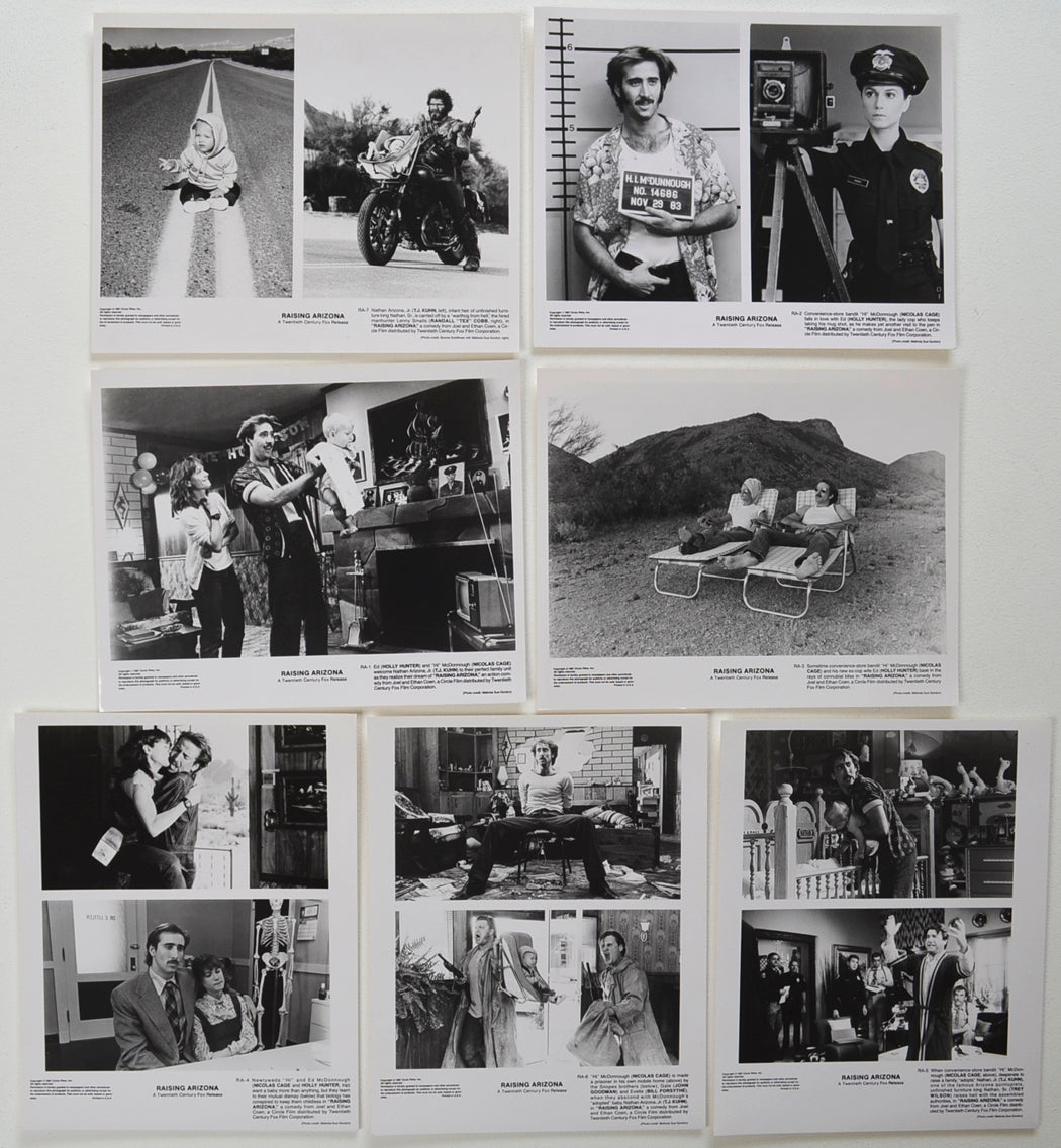 Raising Arizona  7 Original Black And White Press Stills 