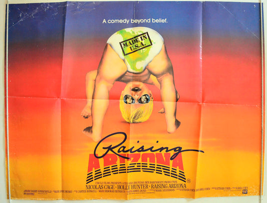 Raising Arizona Original British Quad Poster - Film Poster - Movie Poster 