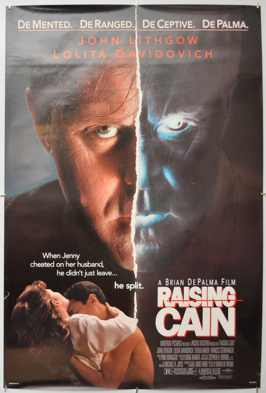 Raising Cain  Original One Sheet Poster - Film Poster - Movie Poster