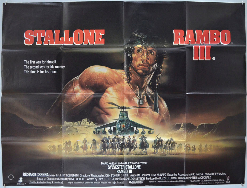 Rambo III Original Quad Poster - Film Poster - Movie Poster