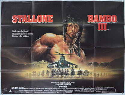 Rambo III Original Quad Poster - Film Poster - Movie Poster