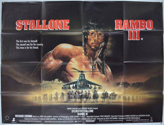 Rambo III Original Quad Poster - Film Poster - Movie Poster