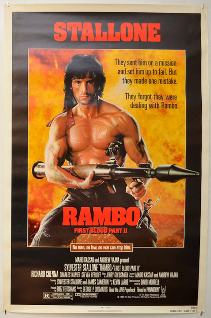 Rambo : First Blood Part II Original One Sheet Poster - Film Poster - Movie Poster  