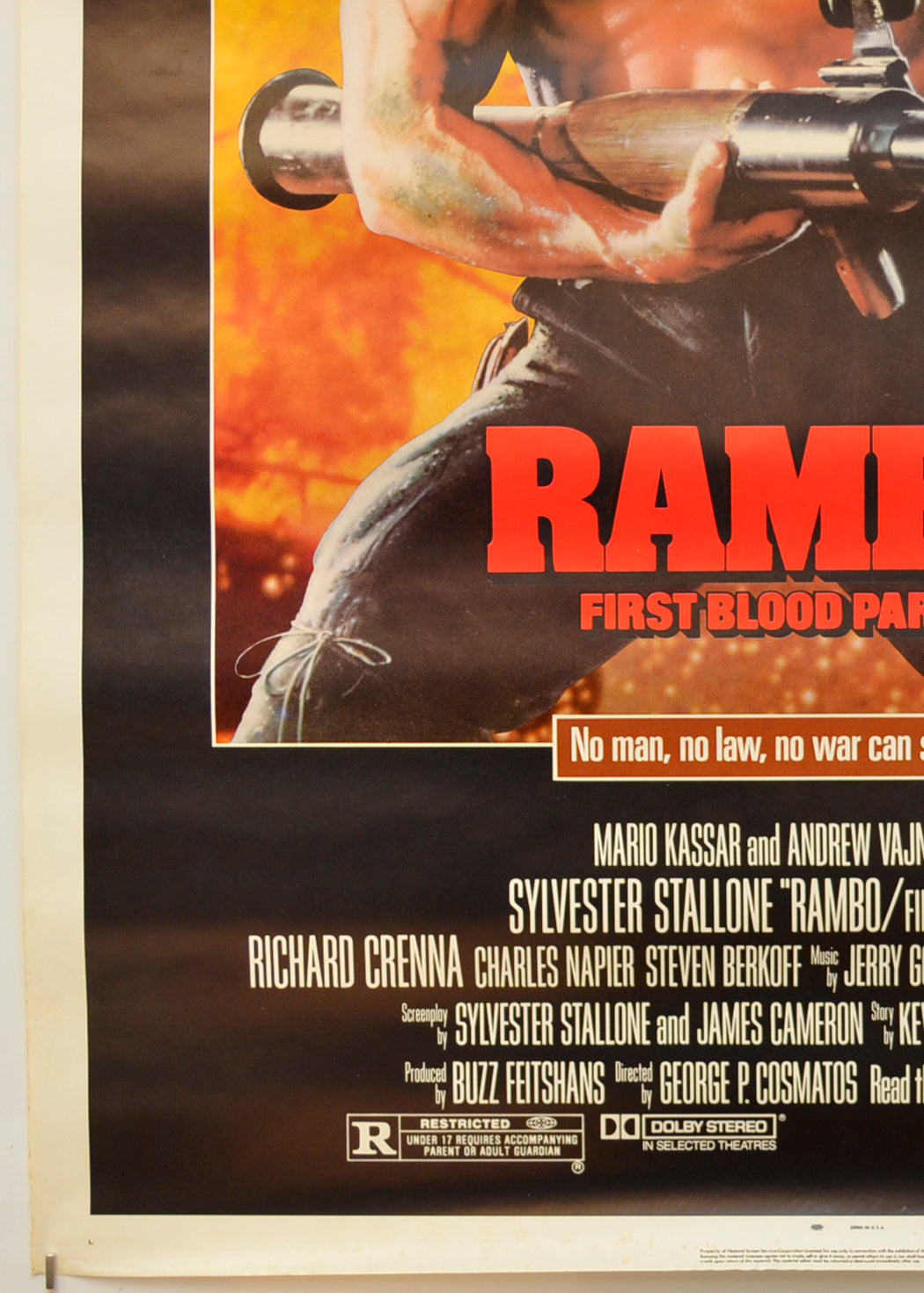 RAMBO : FIRST BLOOD PART II (Bottom Left) Cinema One Sheet Movie Poster 