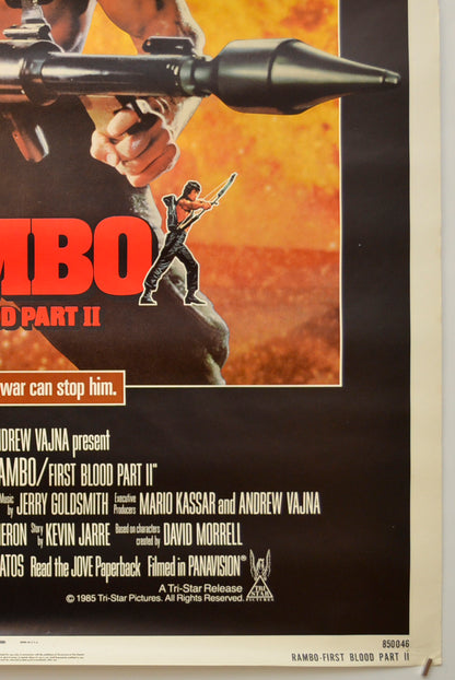 RAMBO : FIRST BLOOD PART II (Bottom Right) Cinema One Sheet Movie Poster 