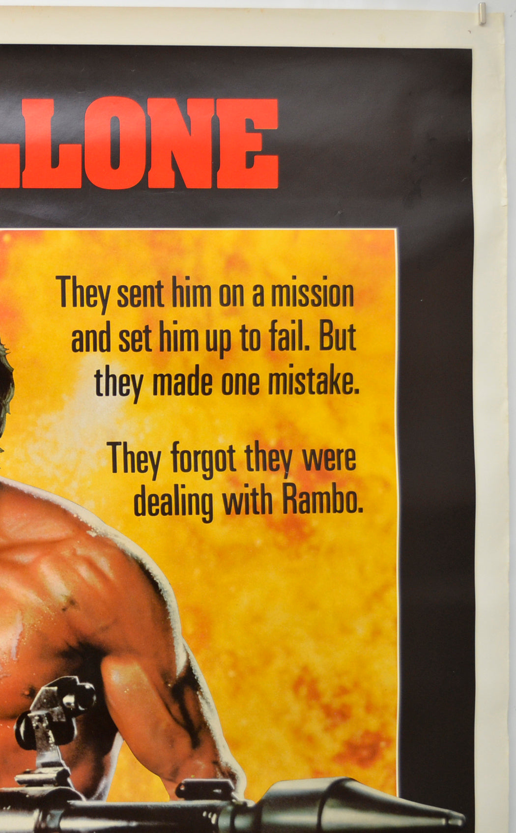 RAMBO : FIRST BLOOD PART II (Top Right) Cinema One Sheet Movie Poster 