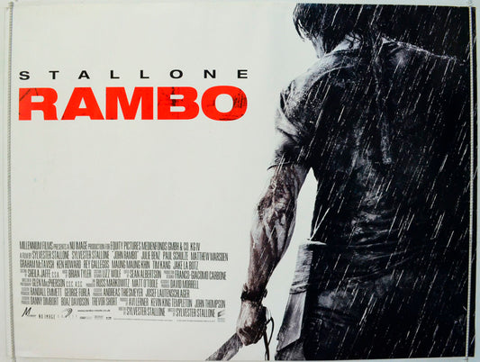 Rambo Original British Quad Poster - Film Poster - Movie Poster 