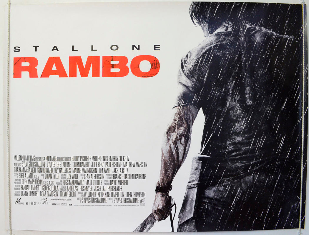 Rambo Original British Quad Poster - Film Poster - Movie Poster 