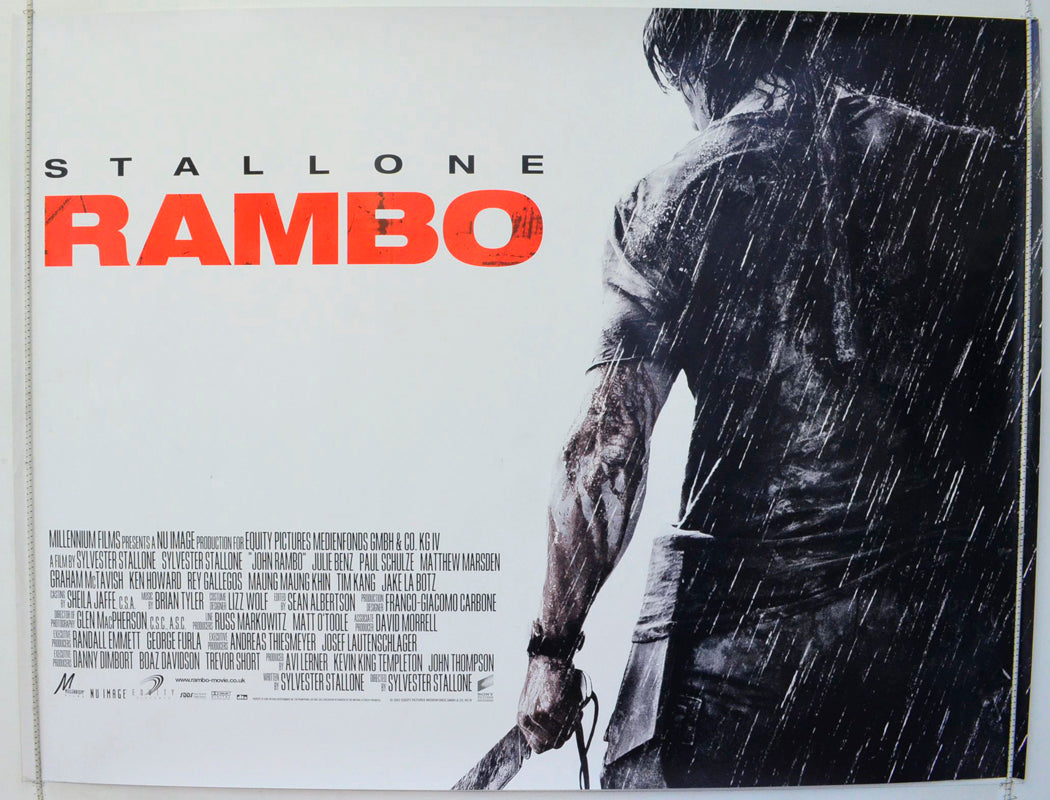 Rambo Original British Quad Poster - Film Poster - Movie Poster 