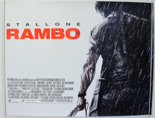 Rambo Original British Quad Poster - Film Poster - Movie Poster 