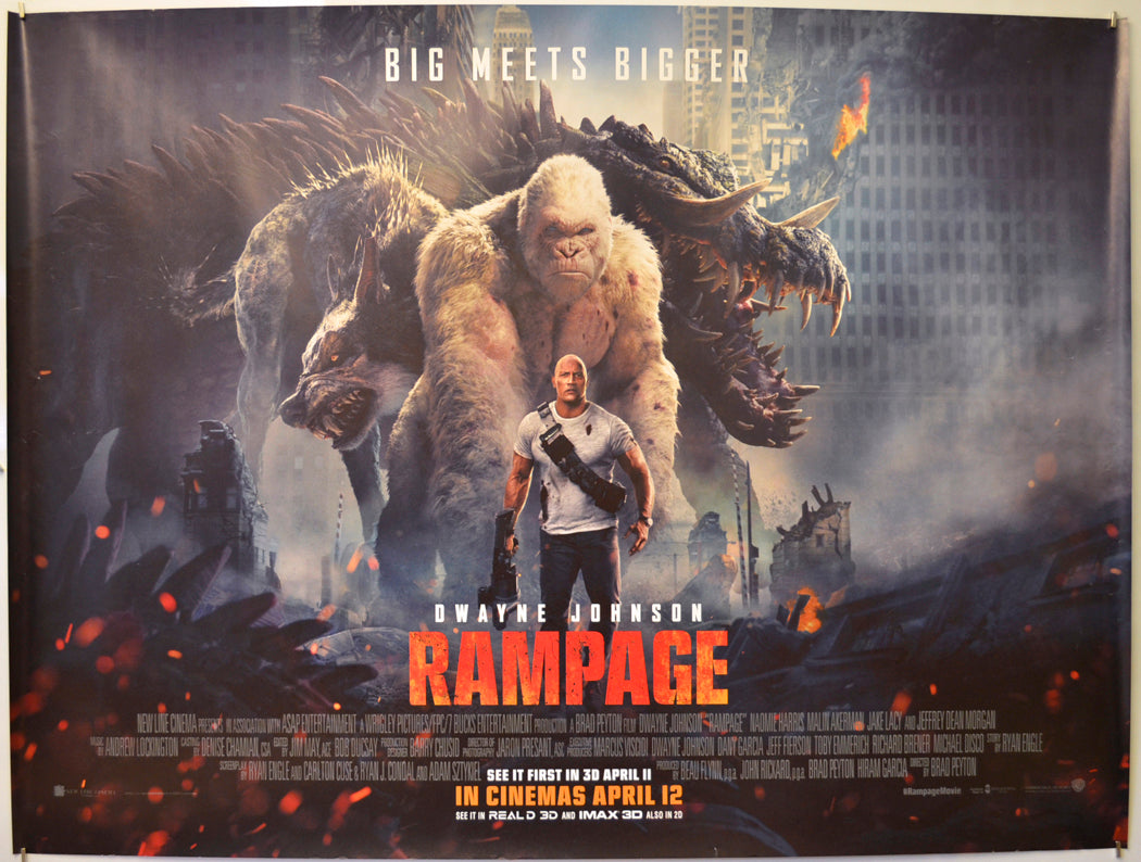 Rampage Original Quad Poster - Film Poster - Movie Poster