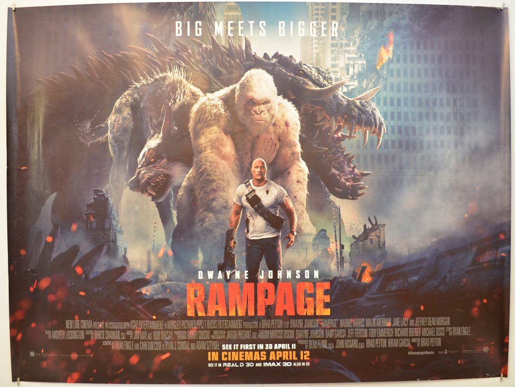 Rampage Original Quad Poster - Film Poster - Movie Poster