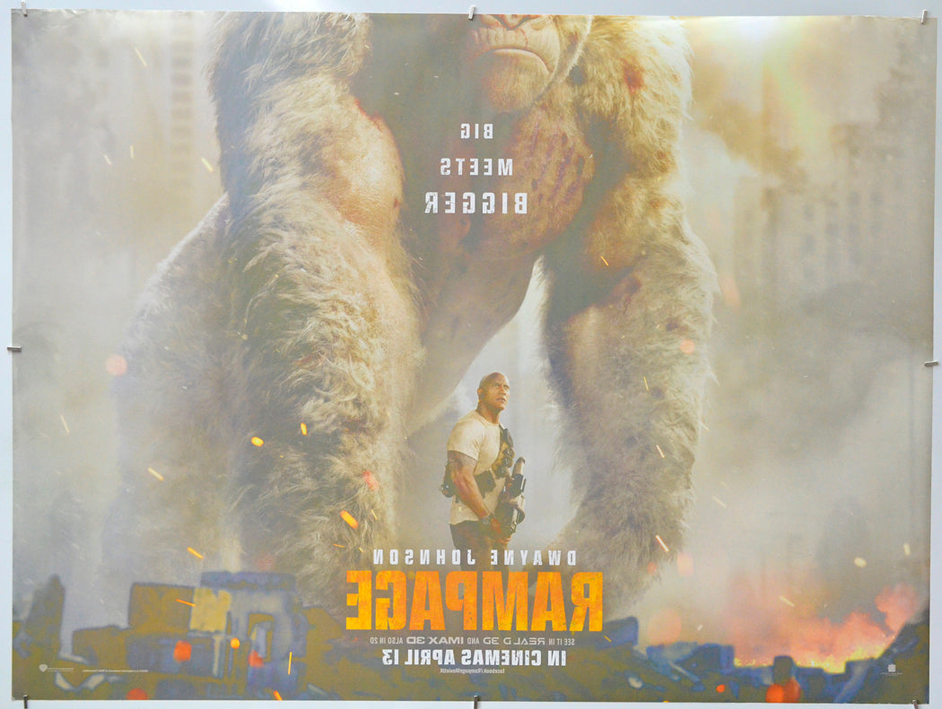 Rampage (Back) Cinema Quad Movie Poster 