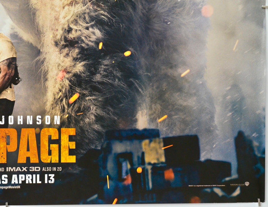 Rampage (Bottom Right) Cinema Quad Movie Poster 