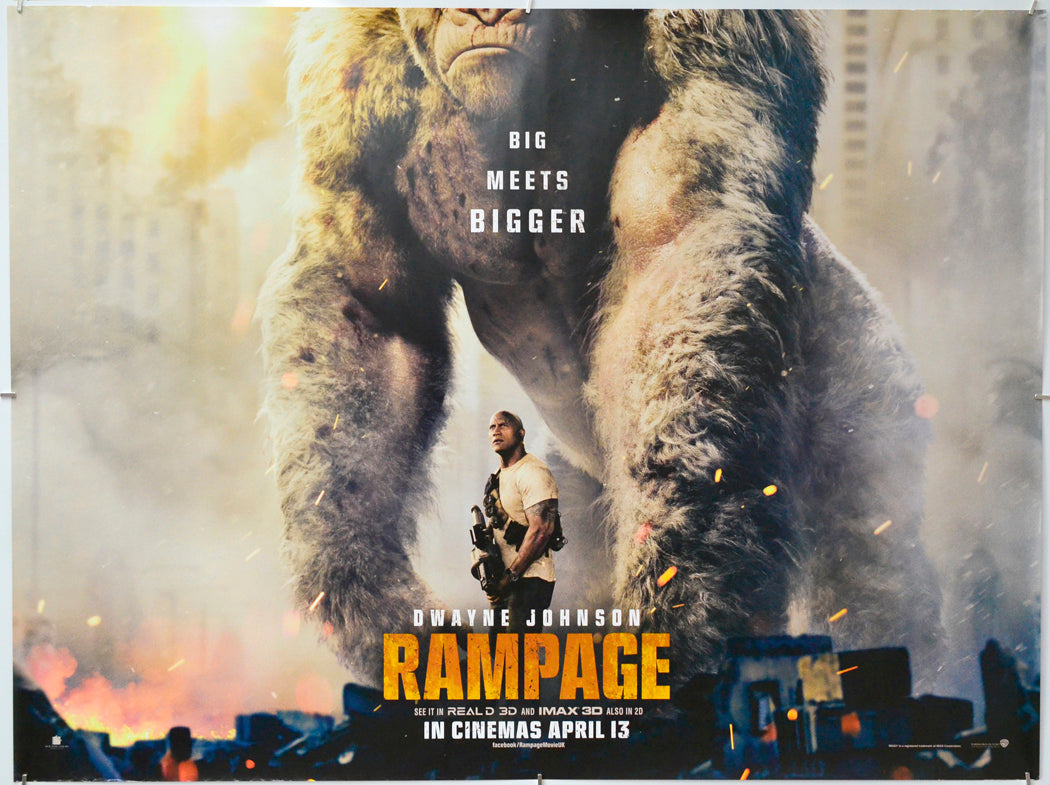 “Rampage” Original Quad Poster - Film Poster - Movie Poster – pastposters