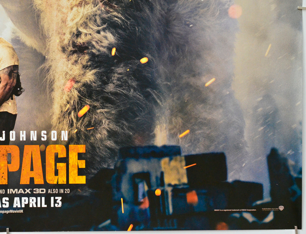 Rampage (Bottom Right) Cinema Quad Movie Poster 