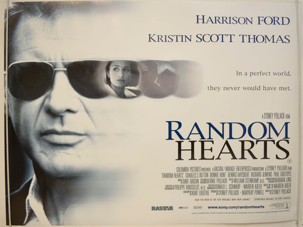 Random Hearts  Original Quad Poster - Film Poster - Movie Poster 