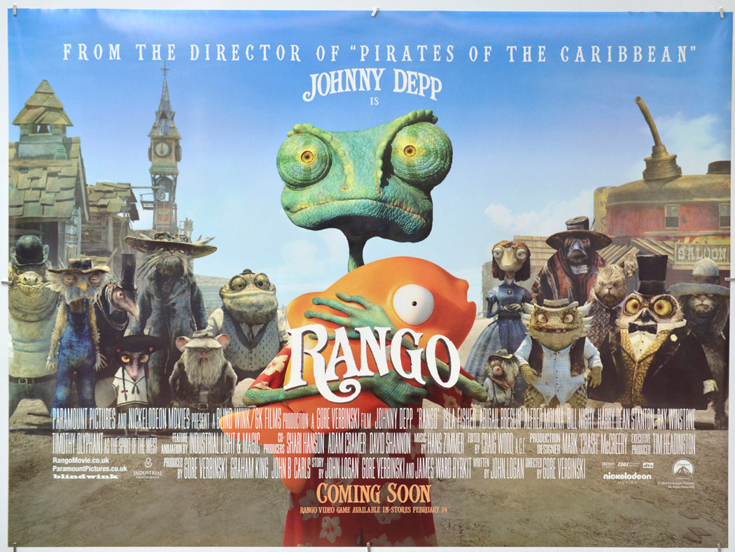“Rango” Original Quad Poster - Film Poster - Movie Poster – pastposters