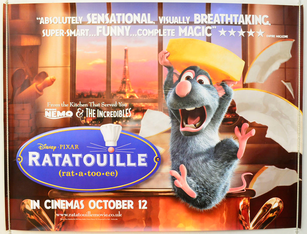 Ratatouille   (Teaser / Advance Version 2) Original British Quad Poster - Film Poster - Movie Poster