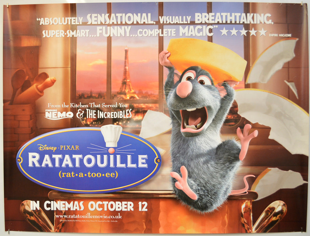 Ratatouille  (Teaser / Advance Version 2) Original Quad Poster - Film Poster - Movie Poster