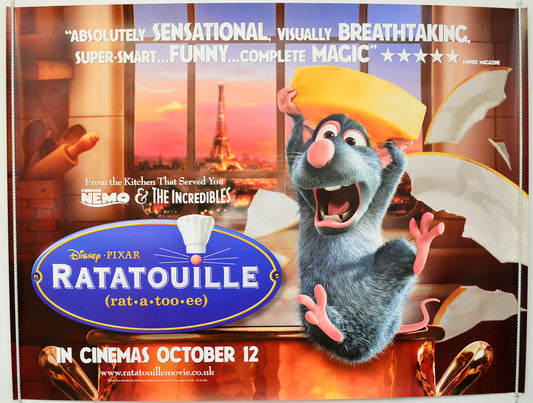 Ratatouille  (Teaser / Advance Version 2)   Original Quad Poster - Film Poster - Movie Poster  