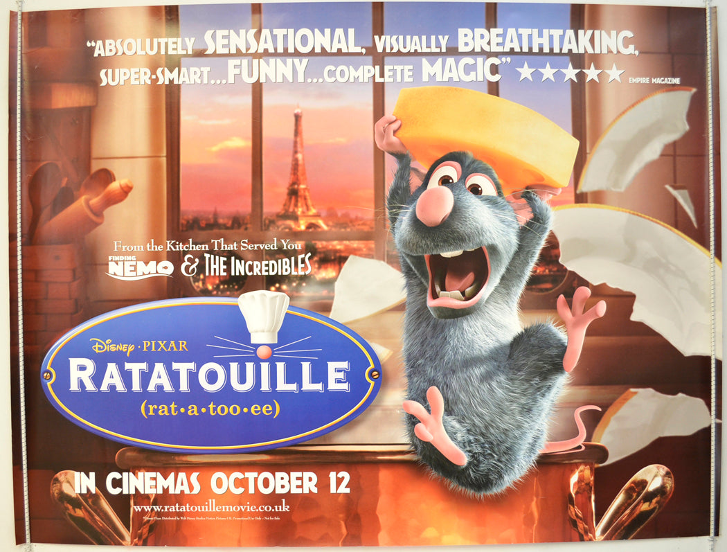 Ratatouille  (Teaser / Advance Version 2)  Original Quad Poster - Film Poster - Movie Poster 