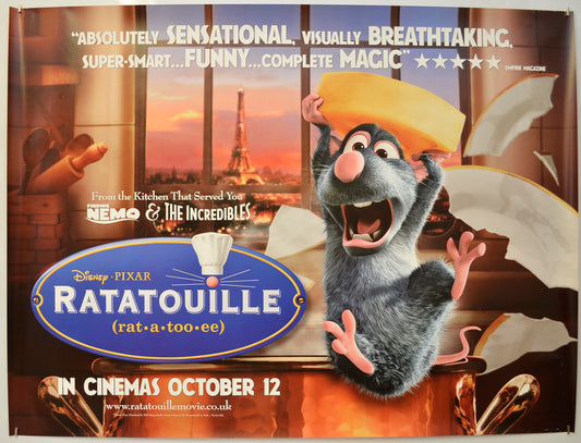 Ratatouille  (Teaser / Advance Version 2)   Original Quad Poster - Film Poster - Movie Poster