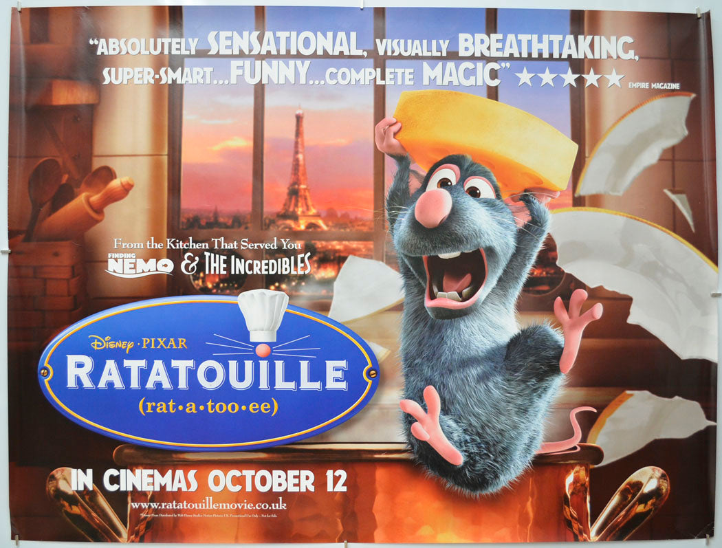 Ratatouille (Teaser / Advance Version 2)  Original Quad Poster - Film Poster - Movie Poster