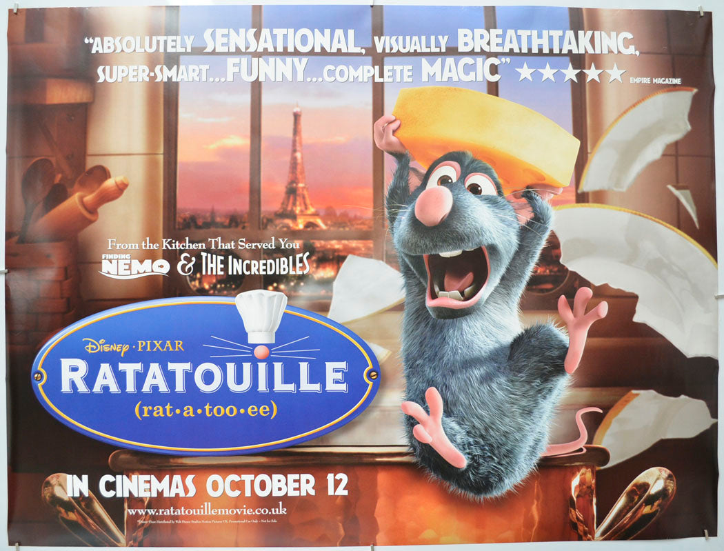 Ratatouille (Teaser / Advance Version 2)  Original Quad Poster - Film Poster - Movie Poster