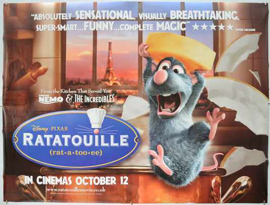 Ratatouille (Teaser / Advance Version 2) Original Quad Poster - Film Poster - Movie Poster