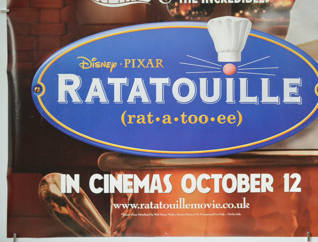 RATATOUILLE (Bottom Left) Cinema Quad Movie Poster 