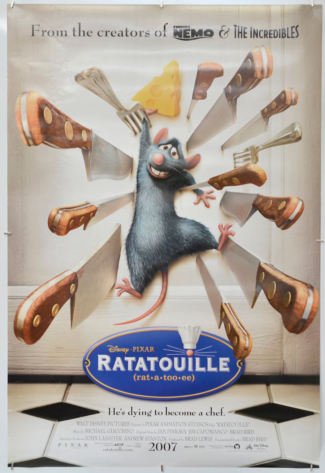 Ratatouille - Original One Sheet Poster - Film Poster - Movie Poster 