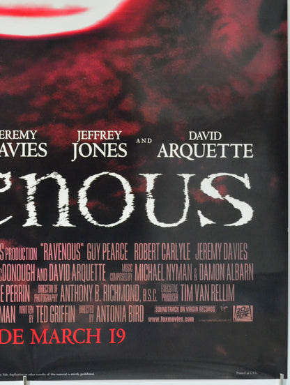 RAVENOUS (Bottom Right) Cinema One Sheet Movie Poster 