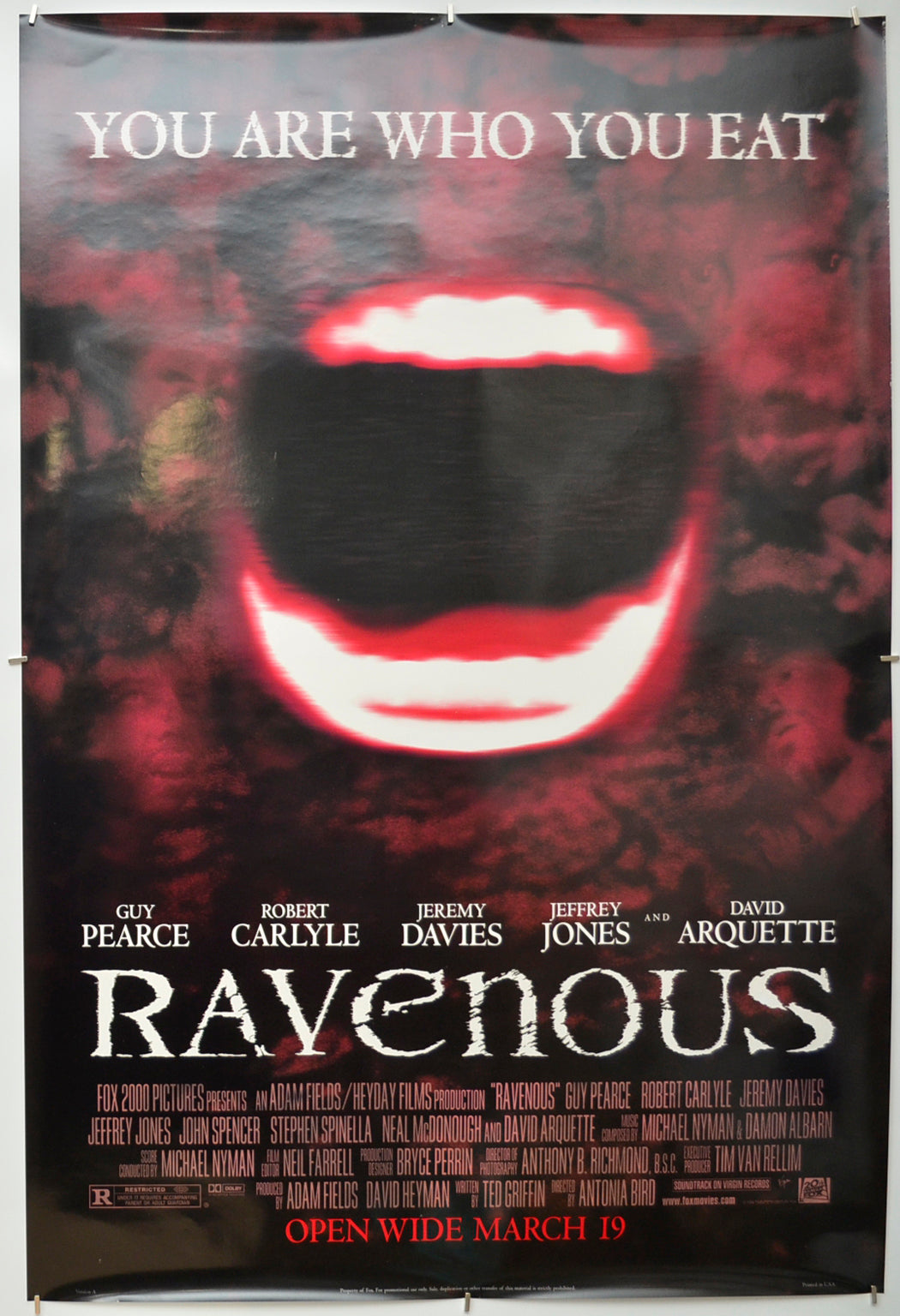 Ravenous Original One Sheet Poster - Film Poster - Movie Poster