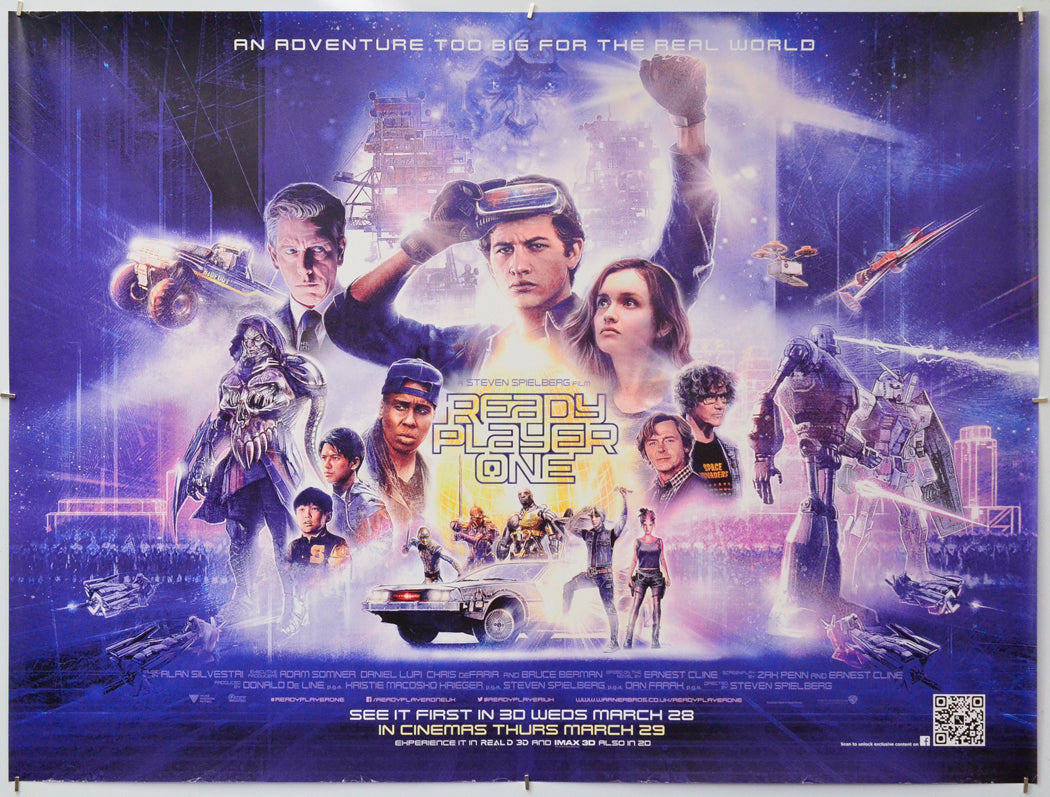 Ready Player One - Original Quad Poster - Film Poster - Movie Poster