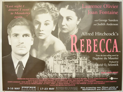 Rebecca  (2006 BFI re-release poster)   Original Quad Poster - Film Poster - Movie Poster