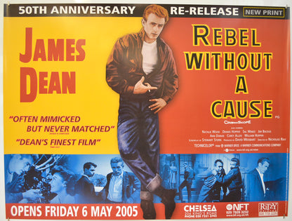 Rebel Without A Cause  (2005 BFI re-release poster)   Original Quad Poster - Film Poster - Movie Poster