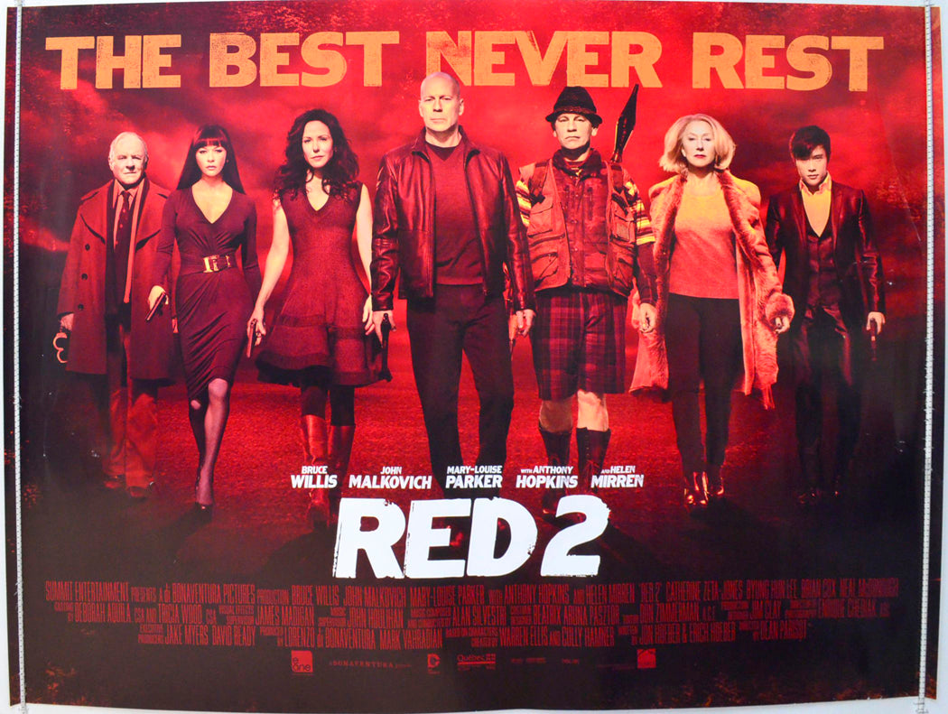 Red 2 Original British Quad Poster - Film Poster - Movie Poster 