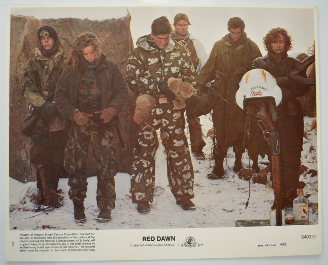 RED DAWN (Card 1) Cinema Set of Colour FOH Stills / Lobby Cards 