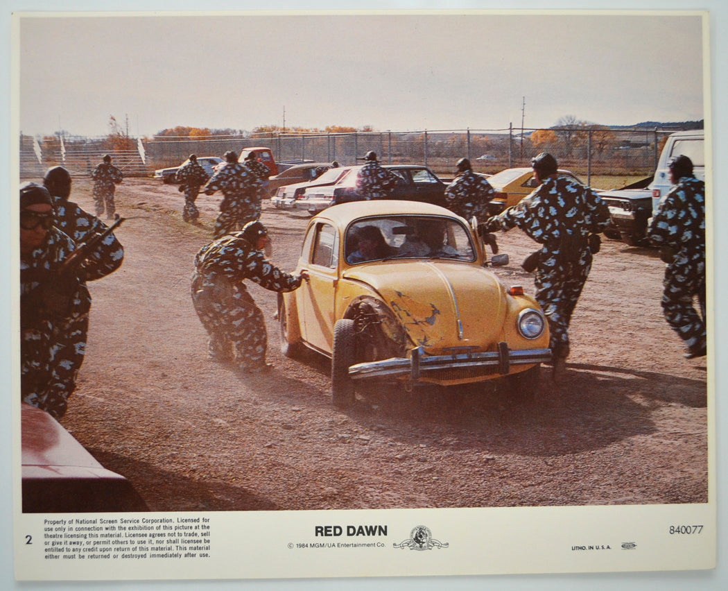 RED DAWN (Card 2) Cinema Set of Colour FOH Stills / Lobby Cards 