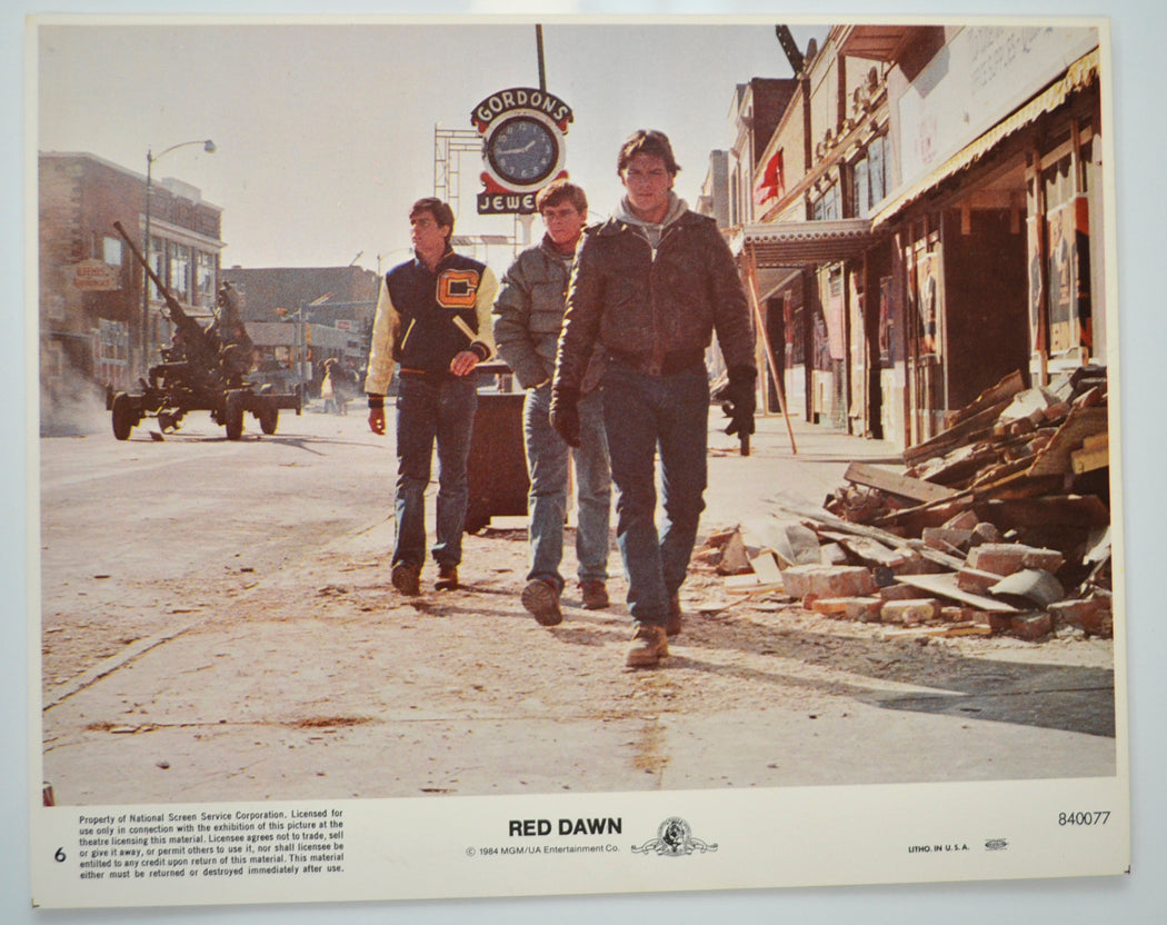 RED DAWN (Card 6) Cinema Set of Colour FOH Stills / Lobby Cards 