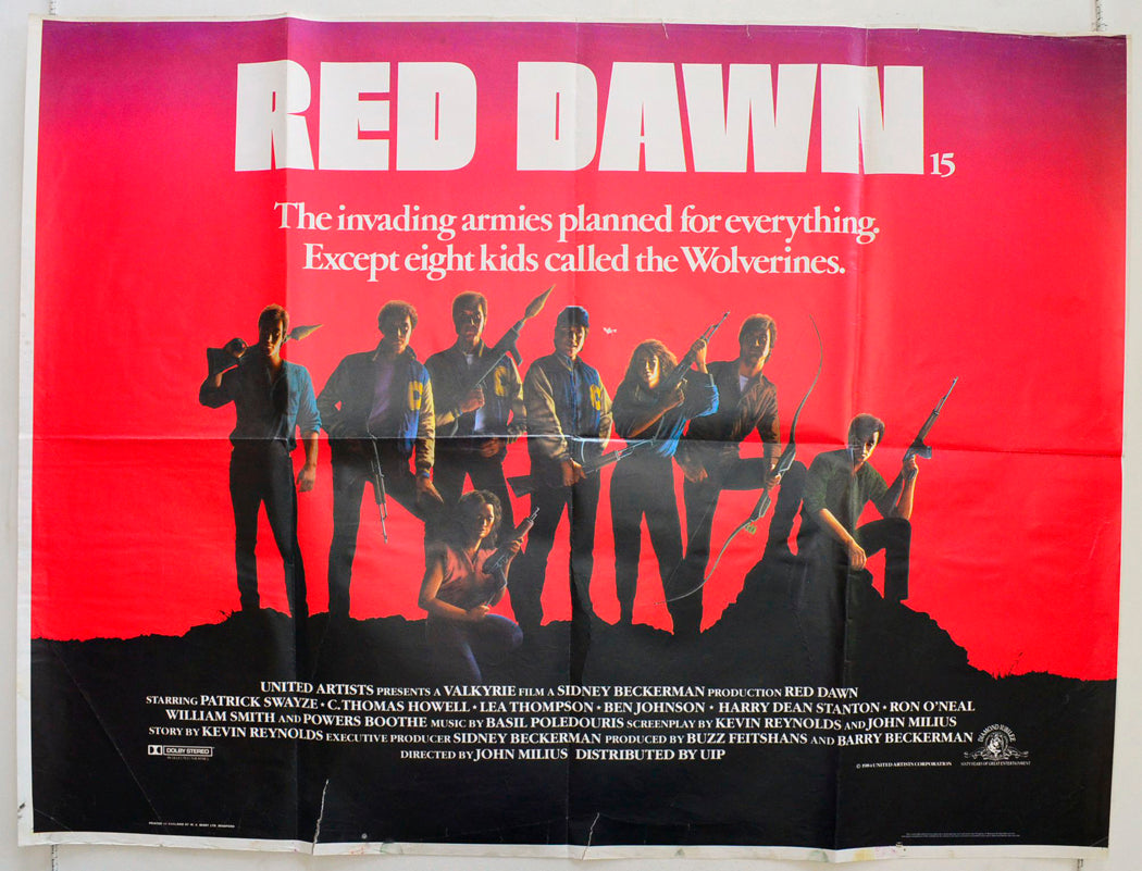 Red Dawn Original British Quad Poster - Film Poster - Movie Poster 