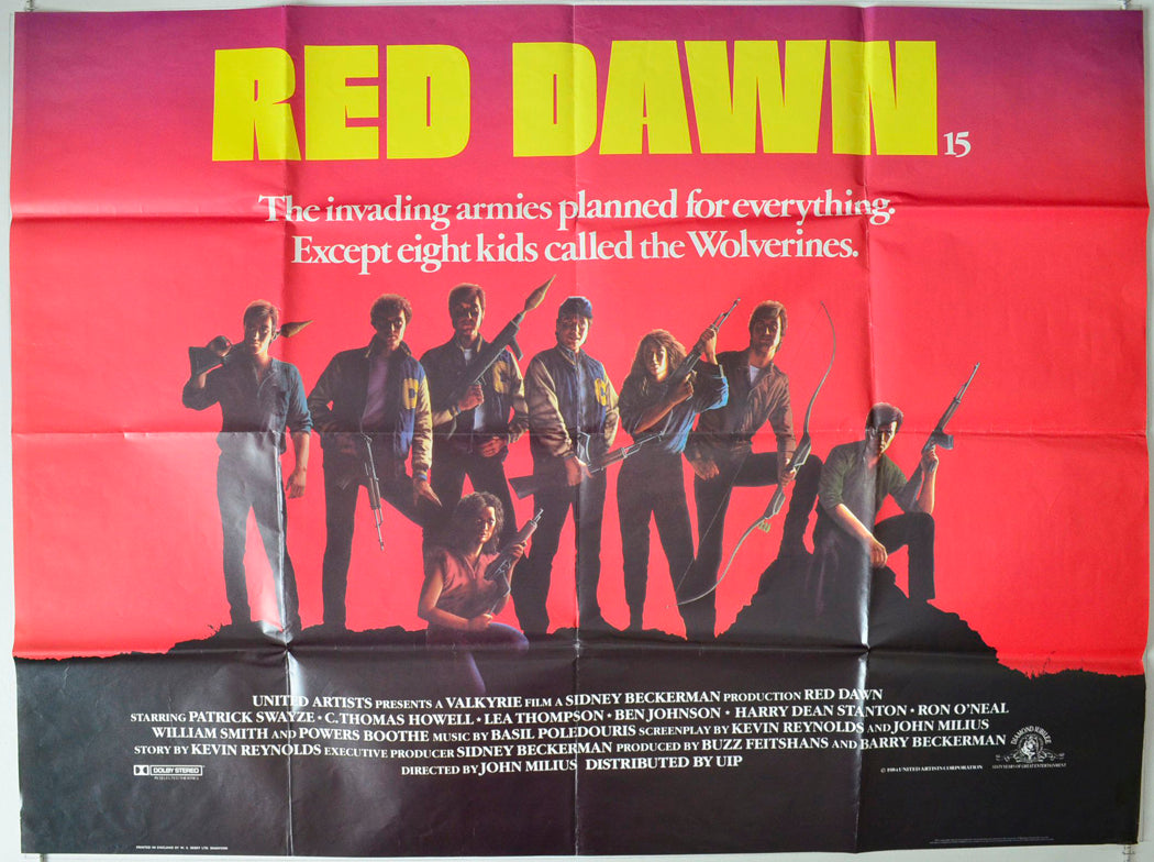 Red Dawn Original British Quad Poster - Movie Poster