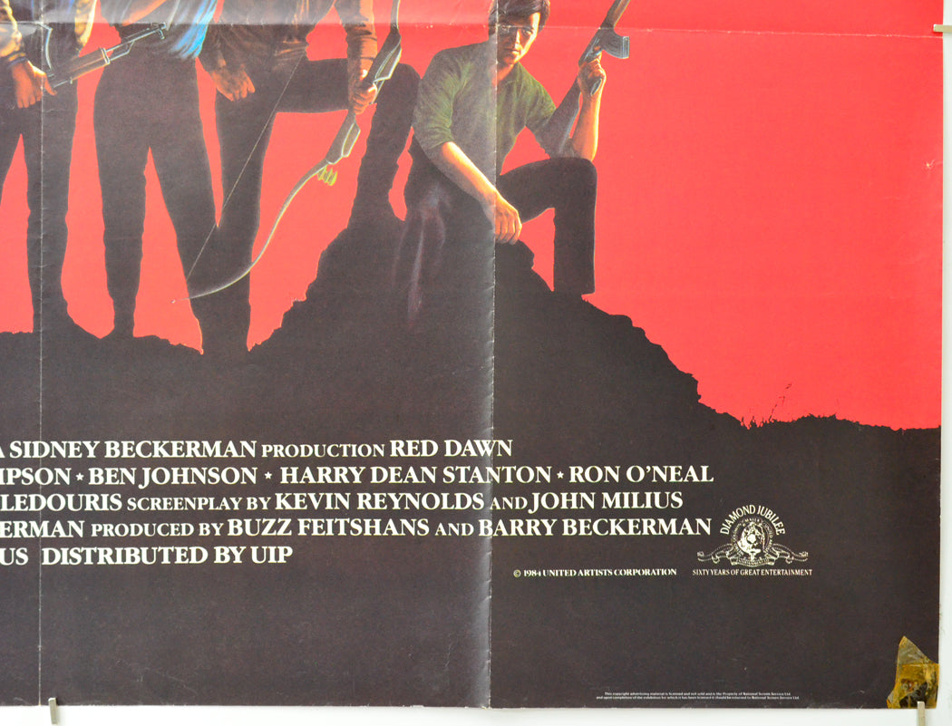 Red Dawn (Bottom Right) Cinema Quad Movie Poster 
