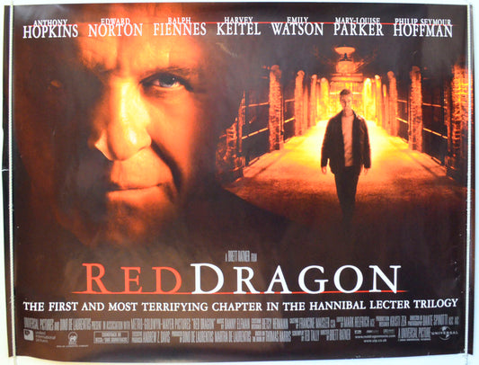 Red Dragon Original British Quad Poster - Film Poster - Movie Poster 