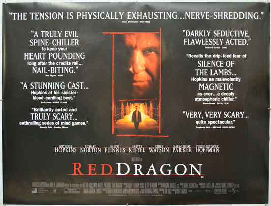 Red Dragon (Reviews Version ) Original Quad Poster - Film Poster - Movie Poster - Cinema Poster