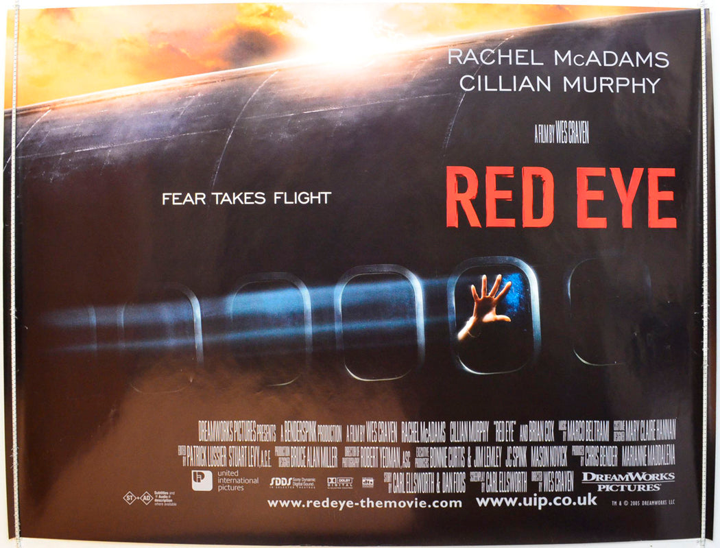 Red Eye Original British Quad Poster - Film Poster - Movie Poster 